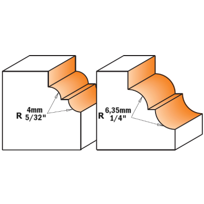 Frez dekoracyjny esownica rzymska D=33,4 | R=4 | S=6mm CMT