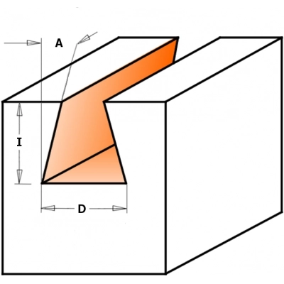 Frez do połączeń jaskółczy ogon HOFFMAN D=5,5 I=4mm 17° CMT