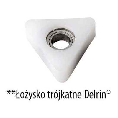 Łożysko trójkątne Delrin 19/4,76x7mm CMT