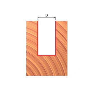 Frez palcowy prosty do drewna HM D=12mm | S=8mm