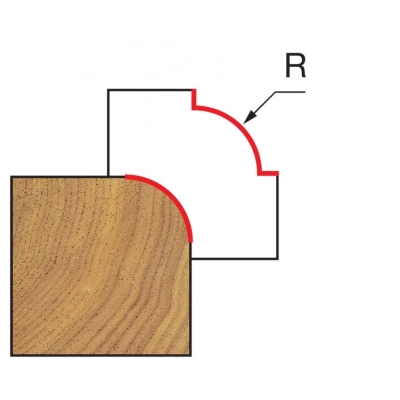 Frez zaokrąglający do drewna płyty laminatu R2 | S=8mm Freud