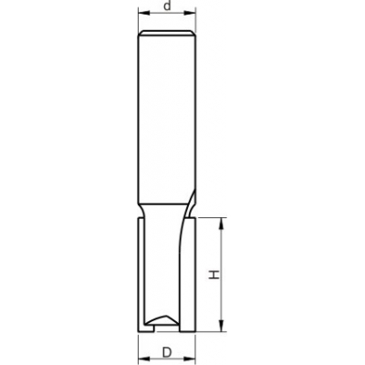 Frez palcowy prosty z2 D=8xH=19/d=8 mm Globus