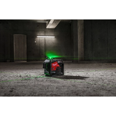 Laser 3-płaszczyznowy 360° akumulatorowy zielona wiązka M12 3PL-0C (body) Milwaukee