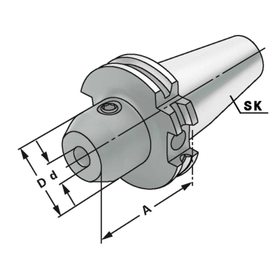Oprawka frezarska SK40 Weldon - 14mm A=50mm DIN69871 AD