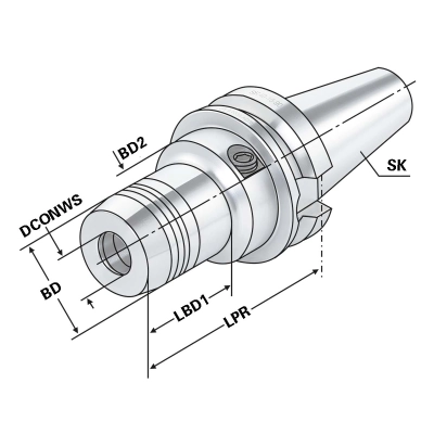 Oprawka hydrauliczna CNC BT50 d=32 / 110mm MAS 403-BT AD/B