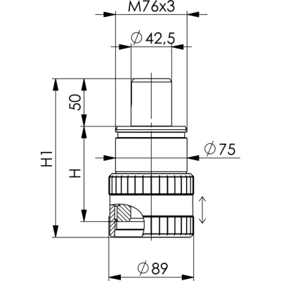 Przedłużka mała do systemu modułowego 6425Z-100mm AMF