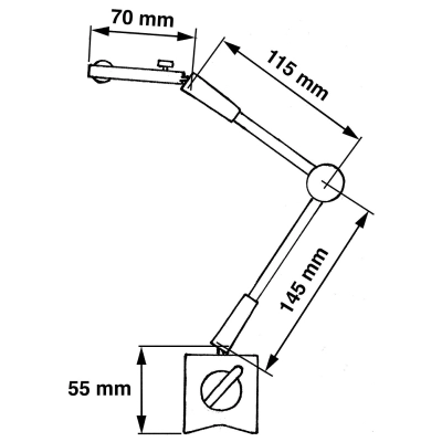 Statyw magnetyczny przegubowy do czujnika 330mm Limit