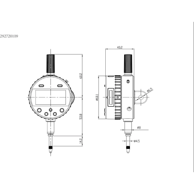 Czujnik zegarowy cyfrowy 0-12,7mm / 0.004mm IP54 DDC Limit