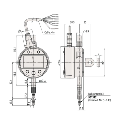 Czujnik ABSOLUTE Digimatic Indicator ID-C 12,7mm/0,001mm