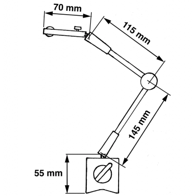 Statyw magnetyczny z czujnikiem zegarowym 330mm LIMIT