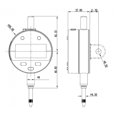 Czujnik zegarowy elektroniczny 12,7mm / 0.02mm DDA Limit