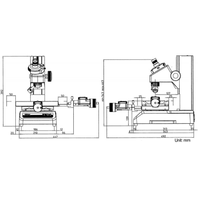 Mikroskop pomiarowy TM-1005B w zestawie z akcesoriami TMSET02