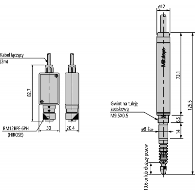Czujnik Linear Gauge Slim Head LGK 0-10mm / 0,001mm