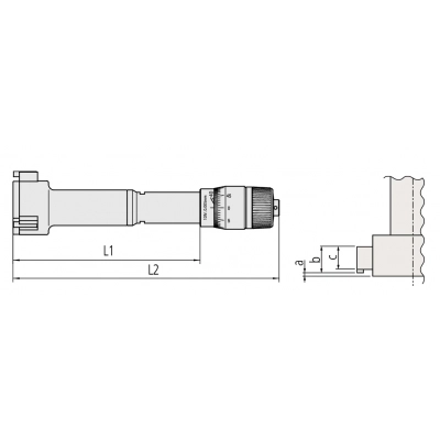 MITUTOYO 3-punktowa średnicówka mikrometryczna 6-8mm