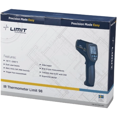 Termometr bezdotykowy na podczerwień IR -50-2200°C 98 Limit