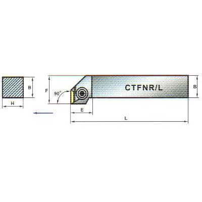 Nóż tokarski składany CTFNL 2525-16 90º Płytka TN..1604