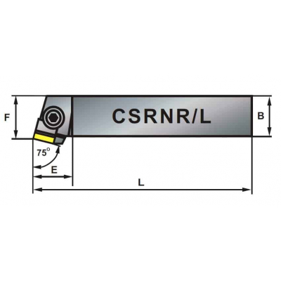 Nóż tokarski składany CSRNR 3232-19 75º Płytka SN..1904
