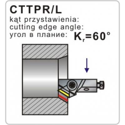 Nóż tokarski składany CTTPR 16CA-16 60º Płytka TP..1603