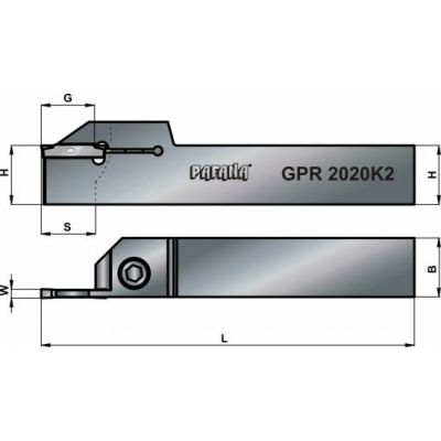 Nóż tokarski składany do rowkowania GPR 2020K3