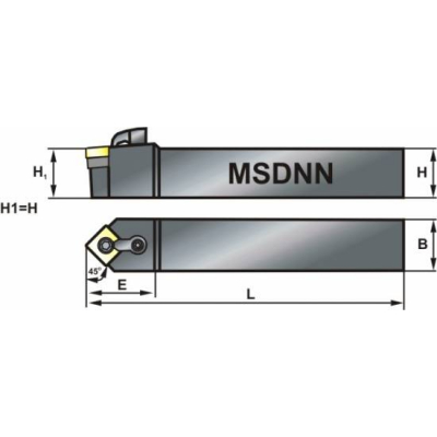 Nóż tokarski składany MSDNN 3232P15 45º Płytka SN.. 1506..