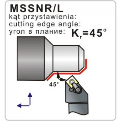 Nóż tokarski składany MSSNL 3232P15 45º Płytka SN.. 1506..
