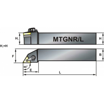 Nóż tokarski składany MTGNL 2525M16 90º Płytka TN.. 1604..