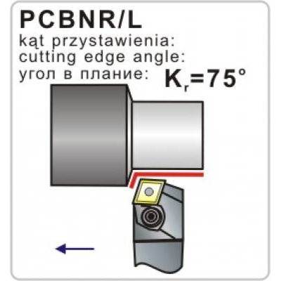 Nóż tokarski składany PCBNL 2525-12 75º Płytka CN..1204