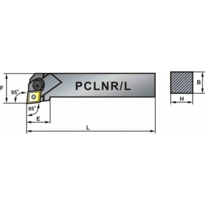 Nóż tokarski składany PCLNR 2020-12 95º Płytka CN..1204