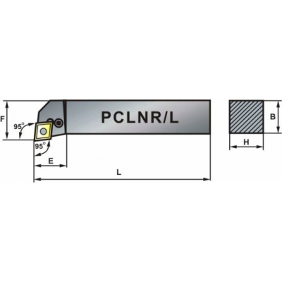 Nóż tokarski składany PCLNL 2020-12K 95º Płytka CN..1206