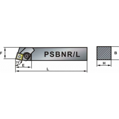 Nóż tokarski składany PSBNR 3225-12 75º Płytka SN..1204