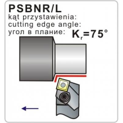 Nóż tokarski składany PSBNR 2525-12 75º Płytka SN..1204