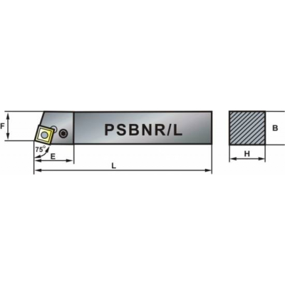 Nóż tokarski składany PSBNL 2525-12K 75º Płytka SN..1204