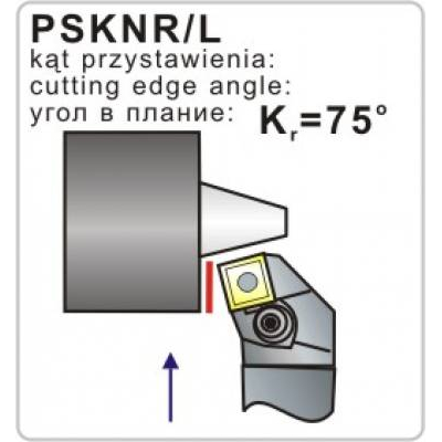 Nóż tokarski składany PSKNR 2525-12 75º Płytka SN..1204