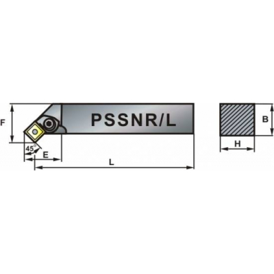 Nóż tokarski składany PSSNL 2525-12 45º Płytka SN..1204