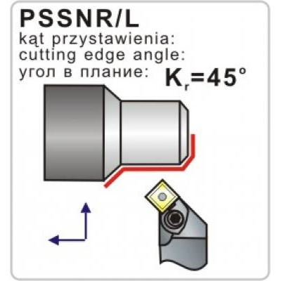 Nóż tokarski składany PSSNL 2020-12 45º Płytka SN..1204