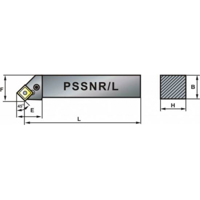 Nóż tokarski składany PSSNL 2525-12K 45º Płytka SN..1204