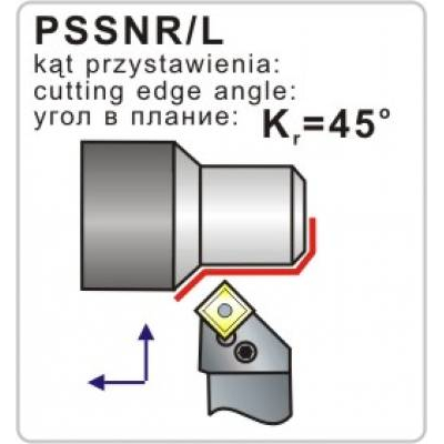 Nóż tokarski składany PSSNL 2525-12K 45º Płytka SN..1204