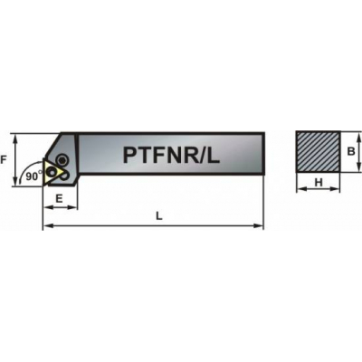 Nóż tokarski składany PTFNL 2525-16K 90º Płytka TN..1604