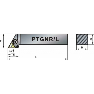Nóż tokarski składany PTGNL 2020-16 90º Płytka TN..1604