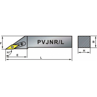 Nóż tokarski składany PVJNL 2525-16 93º Płytka VN..1604