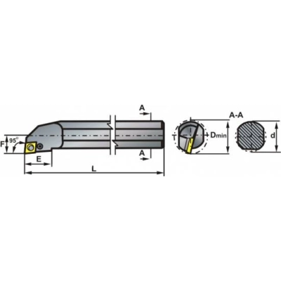 Nóż tokarski składany S25T-PCLNR-12K 95º Płytka CN..1204