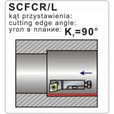Nóż tokarski składany SCGCL 10CA-09 90º Płytka CC..09T3
