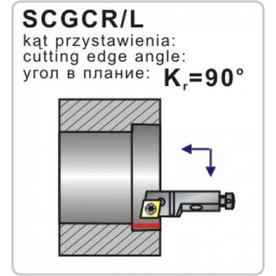 Nóż tokarski składany SCGCR 10CA-09 90º Płytka CC..09T3