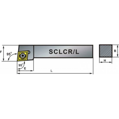 Nóż tokarski składany SCLCR 2020-12 95º Płytka CC..1204