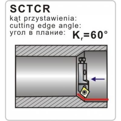 Nóż tokarski składany SCTCR 10CA-09 45º Płytka CC..09T3