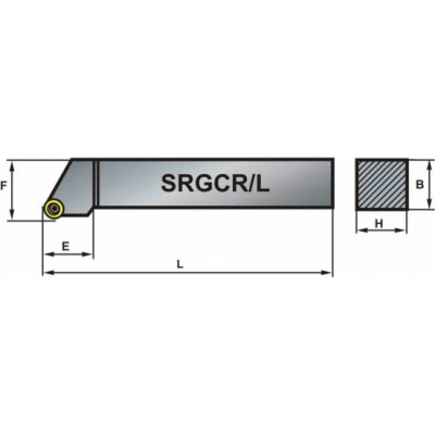Nóż tokarski składany SRGCR 3225P16 Płytka RC..1606M0