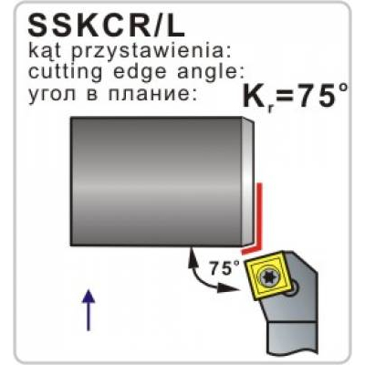 Nóż tokarski składany SSKCR 1616-09 75º Płytka SC..09T3