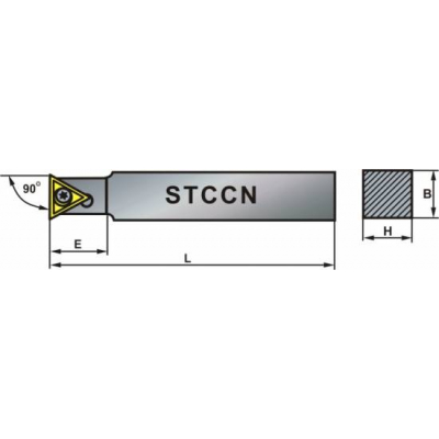 Nóż tokarski składany STCCN 1212-11 90º Płytka TC..1102