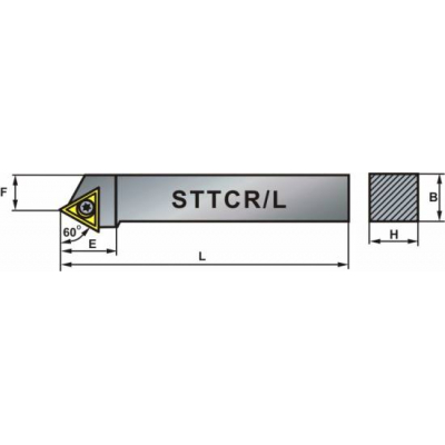 Nóż tokarski składany STTCR 1212-11 60º Płytka TC..1102