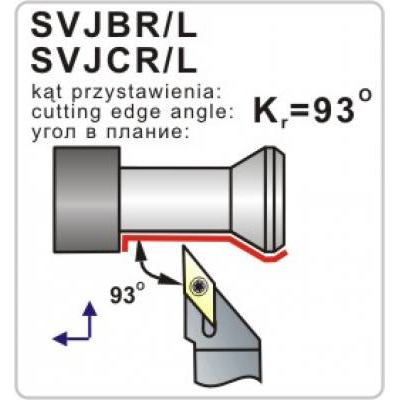 Nóż tokarski składany SVJBR 2020-16 93º Płytka VB..1604